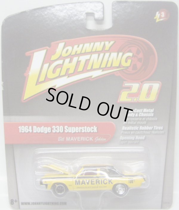 画像1: JOHNNY LIGHTNING 2.0  R3 【"BILL MAVERICK GOLDEN"1964 DODGE 330 SUPERSTOCK】 YELLOW/RR