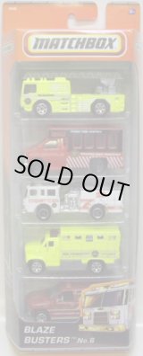 画像: 2010 MATCHBOX 5PACK - BLAZE BUSTERS No.6 【Fire Engine/Chevy Transport Bus/Pierce Dash Fire Engine/???/Ford 1997 Chevrolet Tahoe】