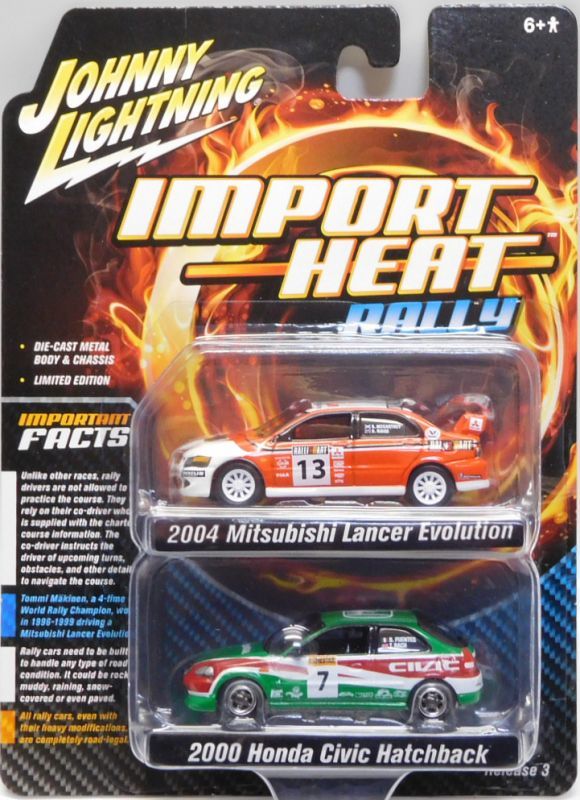 画像: JOHNNY LIGHTNING - 2PACK 【"IMPORT HEAT" 2004 MITSUBISHI LANCER EVOLUTION/2000 HONDA CIVIC HATCHBACK】を更新致しました。