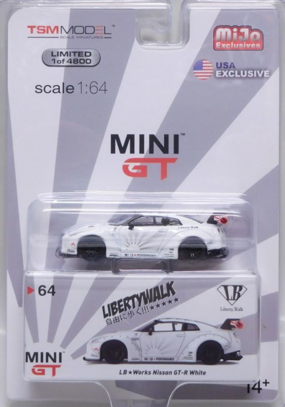 画像: MINI GT 【"MIJO EXCLUSIVE" LB WORKS NISSAN GT-R (左ハンドル仕様）】 WHITEを更新致しました。