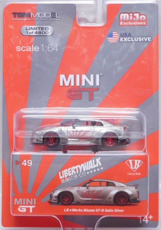 画像: MINI GT 【"MIJO EXCLUSIVE" LB WORKS NISSAN GT-R (左ハンドル仕様）】 SILVERを更新致しました。