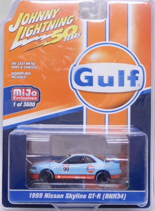 画像: JOHNNY LIGHTNING "MIJO EXCLUSIVE" 【"GULF" 1999 NISSAN SKYLINE GT-R (BNR34)】を更新致しました。