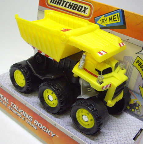 画像: 1/50 ROCKY & FRIENDS TRUCKS 【REAL TALKING ROCKY】 YELLOW (ボタンを押すと立ち上がってしゃべります）