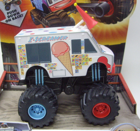 画像: 2011 TOON 1/43 MONSTER TRUCK 【I-SCREAMER】 WHITE (BODYを押すとパンチして音が鳴ります】