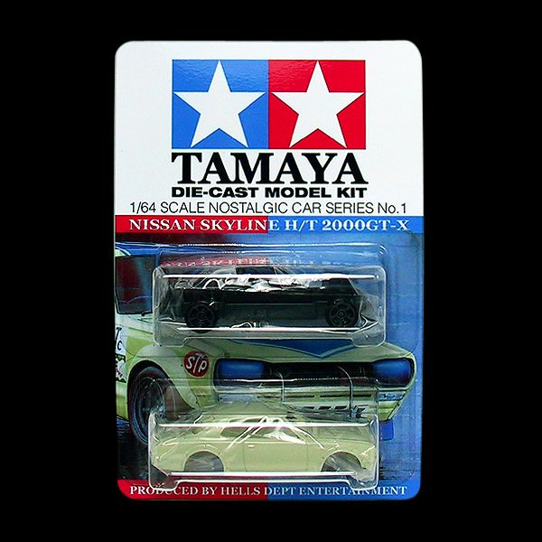 画像: PRE-ORDER HELLS DEPT 2012 【TAMAYA DIE-CAST MODEL KIT 1/64 SCALE NOSTALGIC CAR SERIES No.1 NISSAN SKYLINE H/T 2000GT-X (BLISTER PACK EDITION)(完成品）】 （送料サービス適用外） (近日入荷予定）