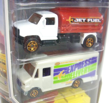 画像: 2012 MATCHBOX 5PACK - AIRPORT GROUND CREW (Ford Crown Victoria Taxi / Chevy Transport Bus / Guzzler / Express Delivery / Airport Fire Tanker)