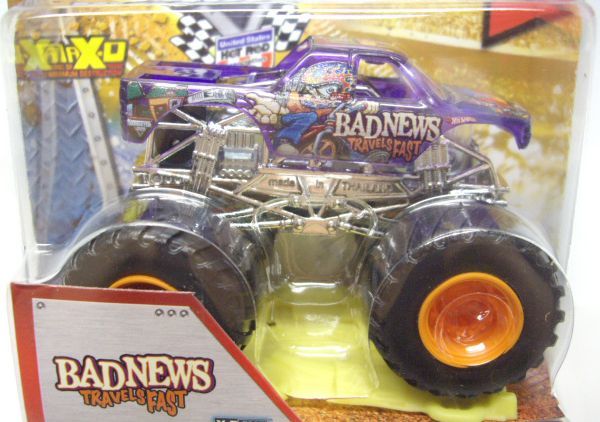 画像: 2013 MONSTER JAM included CRUCHABLE CAR! 【BAD NEWS TRAVELS FAST】 CLEAR PURPLE (X-RAYS)