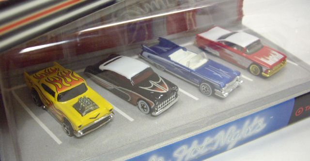 画像: 1999 TARGET EXCLUSIVE HOT NIGHTS 4 SET 【'57 CHEVY/ PURPLE PASSION/ 1959 CADILLAC ELDORADO/ 1959 IMPALA LOWRIDER】