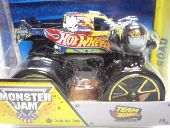 画像: 2014 MONSTER JAM included MONSTER JAM FIGURE! 【TEAM HOT WHEELS】 GRAY (TRACK ACE TIRES)