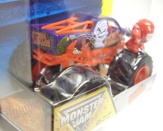 画像: 2014 MONSTER JAM included MONSTER JAM FIGURE! 【STORM DAMAGE】 PURPLE (EDGE GLOW/ROLL CAGE)