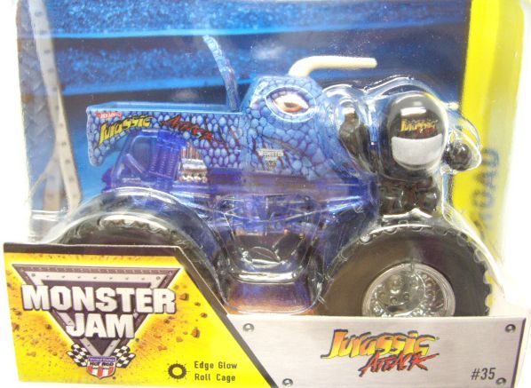 画像: 2014 MONSTER JAM included MONSTER JAM FIGURE! 【JURASSIC ATTACK】 BLUE (EDGE GLOW/ROLL CAGE)