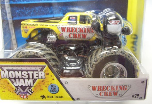 画像: 2014 MONSTER JAM included MONSTER JAM FIGURE! 【WRECKING CREW】 YELLOW (2014 NEW LOOK!/MUD TREADS)