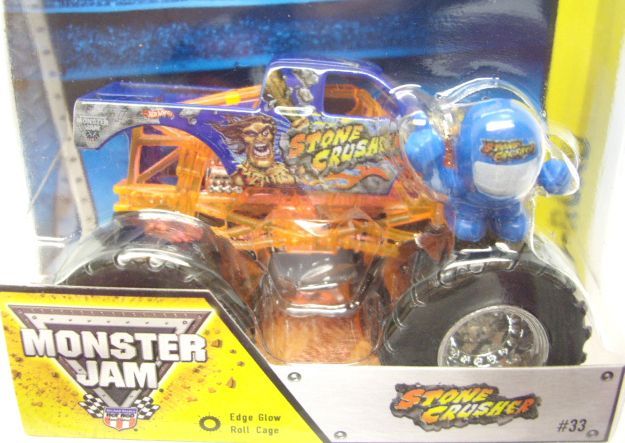 画像: 2014 MONSTER JAM included MONSTER JAM FIGURE! 【STONE CRUSHER】 BLUE (EDGE GLOW/ROLL CAGE)