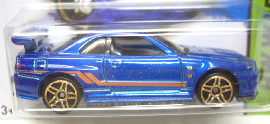 画像: 【NISSAN SKYLINE GT-R (R34)】　BLUE/PR5 (インターナショナル・ショートカード) 