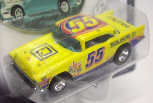 画像: 2002 HOT WHEELS RACING 【#55 TEAM SQUARE D '57 CHEVY】 YELLOW/RR