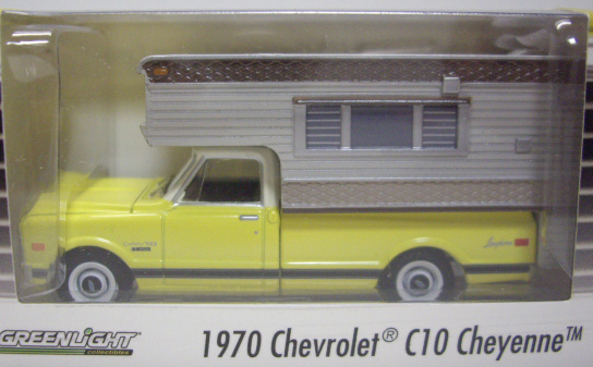 画像: 2014 GREENLIGHT HOBBY EXCLUSIVE 【1970 CHEVROLET C10 CHEYENNE WITHE LARGE CAMPER】 YELLOW/RR