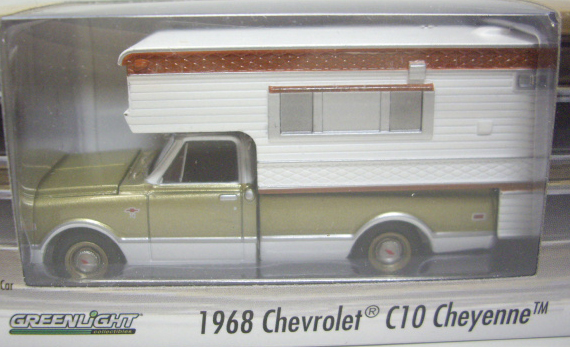 画像: 2013 GREENLIGHT HOBBY EXCLUSIVE 【1968 CHEVROLET C10 CHEYENNE WITHE LARGE CAMPER】 GOLD/RR