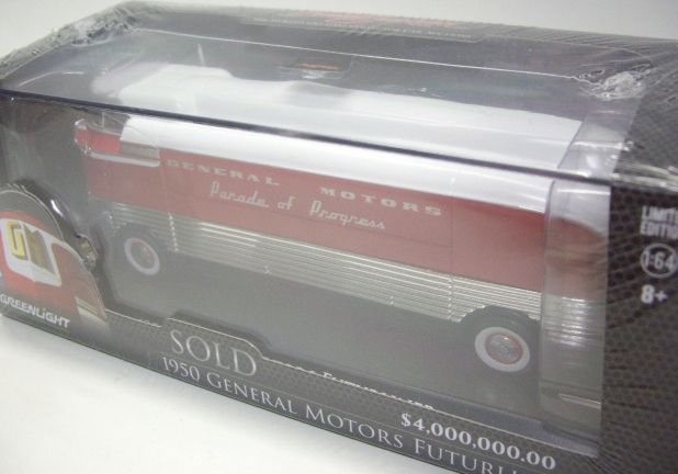 画像: 1/64 GREENLIGHT HOBBY EXCLUSIVE 【"BARRETT JACKSON" 1950 GENERAL MOTORS FUTURLINER - PARADE OF PROGRESS】 WHITE-RED-SILVER/RR