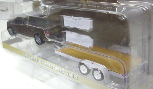 画像: 2016 GREENLIGHT - HITCH & TOW S5 【2015 FORD F-150 AND FLATBED TRAILER】 DK.BROWN/RR