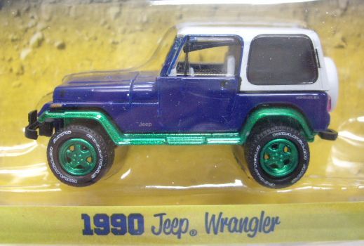 画像: GREENLIGHT COUNTRY ROADS S14 【1990 JEEP WRANGLER】 BLUE/RR (GREEN MACHINE)