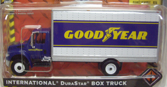 画像: 2016 GREENLIGHT HEAVY DUTY TRUCKS S5 【INTERNATIONAL DURASTAR BOX TRUCK】 BLUE/RR (GOOD YEAR)