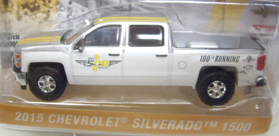 画像: 2016 GREENLIGHT HOBBY EXCLUSIVE "100th RUNNING INDY 500" 【2015 CHEVROLET SILVERADO 1500】 SILVER-WHITE/RR