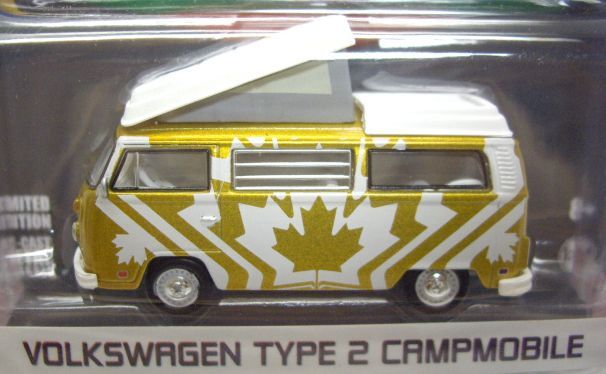 画像: 2016 GREENLIGHT MJ TOY EXCLUSIVE "RIO 2016 WORLD GAMES" 【"CANADA" VOLKSWAGEN TYPE 2 CAMPMOBILE】 GOLD/RR  (GREEN MACHINE)