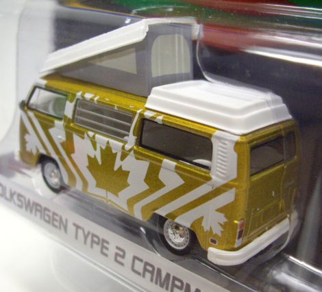 画像: 2016 GREENLIGHT MJ TOY EXCLUSIVE "RIO 2016 WORLD GAMES" 【"CANADA" VOLKSWAGEN TYPE 2 CAMPMOBILE】 GOLD/RR  (GREEN MACHINE)