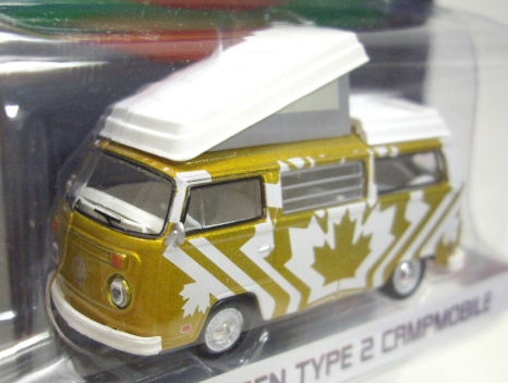 画像: 2016 GREENLIGHT MJ TOY EXCLUSIVE "RIO 2016 WORLD GAMES" 【"CANADA" VOLKSWAGEN TYPE 2 CAMPMOBILE】 GOLD/RR  (GREEN MACHINE)