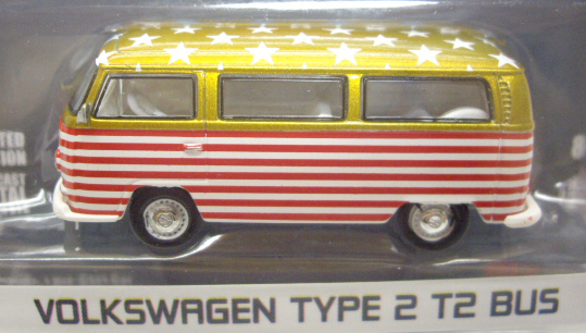 画像: 2016 GREENLIGHT MJ TOY EXCLUSIVE "RIO 2016 WORLD GAMES" 【"U.S.A." VOLKSWAGEN TYPE 2 T2 BUS】 GOLD/RR  (GREEN MACHINE)