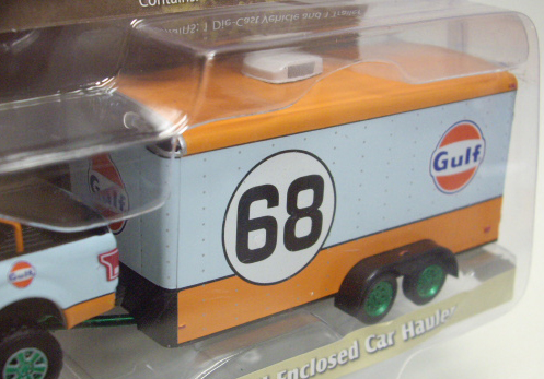 画像: 2016 GREENLIGHT - HITCH & TOW S7 【2015 FORD F-150 GULF OIL #66 AND GULF OIL ENCLOSED CAR HAULER】 LT.BLUE/RR (GULF) (GREEN MACHINE)