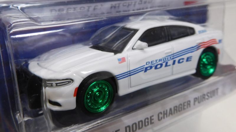 画像: 2016 GREENLIGHT HOT PURSUIT S20 【2015 DODGE CHARGER PURSUIT】 WHITE/RR (DETROIT POLICE DEPARTMENT) (GREEN MACHINE)