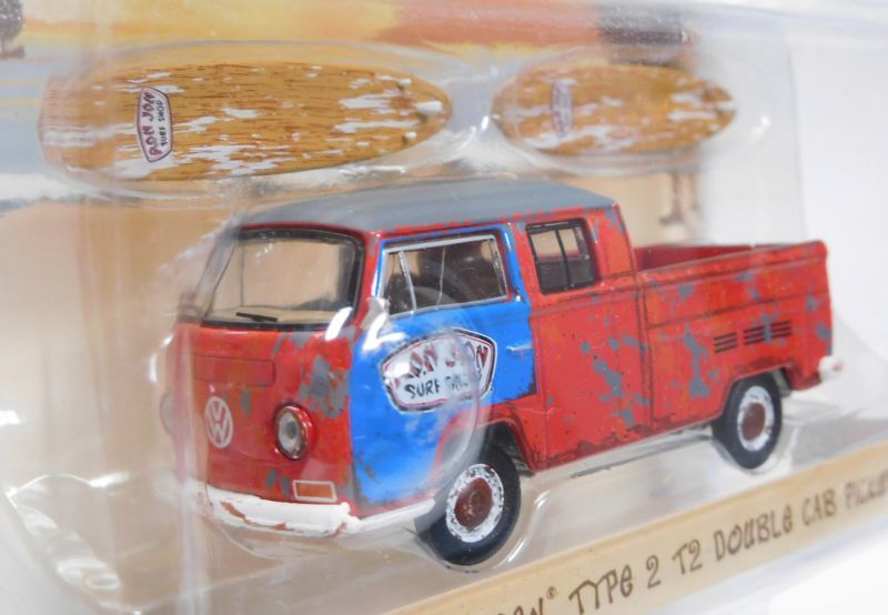 画像: 2017 GREENLIGHT "RON JON SURF SHOP" STORE EXCLUSIVE 【1968 VOLKSWAGEN TYPE 2 T2 DOUBLE CAB PICKUP】 RED/RR