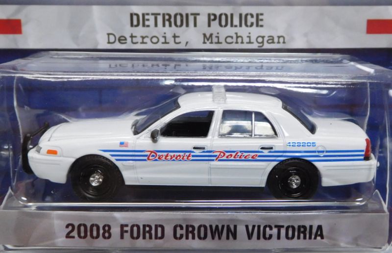 画像: 2018 GREENLIGHT HOT PURSUIT S25 【2008 FORD CROWN VICTORIA】 WHITE/RR (DETROIT POLICE)