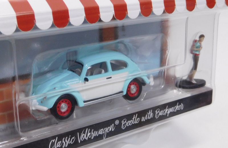 画像: 2018 GREENLIGHT THE HOBBY SHOP S4 【CLASSIC VOLKSWAGEN BEETLE with BACKPACKER】 LT.BLUE/RR