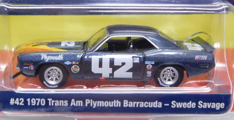 画像: 2019 GREENLIGHT "ACME EXCLUSIVE" 【#42 1970 TRANS AM PLYMOUTH BARRACUDA - SWEDE SAVAGE】DK.BLUE/RR