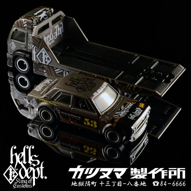 画像: HELLS DEPT 2020 - DOUBLE LOSER[S] 【"HELLS RACING" DATSUN BLUEBIRD 510 with AERO LIFT (カスタム完成品）】GRAY/RR （送料サービス適用外）