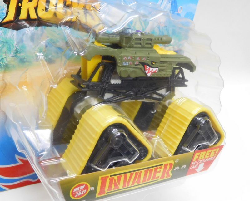 画像: 2021 HW MONSTER TRUCKS! 【INVADER】 OLIVE (includes RE-CRUSHABLE CAR)(予約不可）