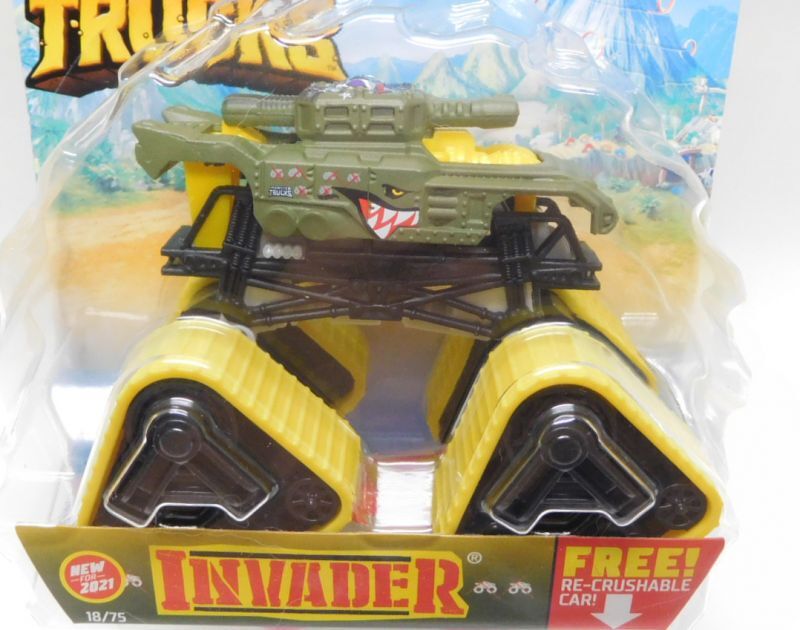 画像: 2021 HW MONSTER TRUCKS! 【INVADER】 OLIVE (includes RE-CRUSHABLE CAR)(予約不可）