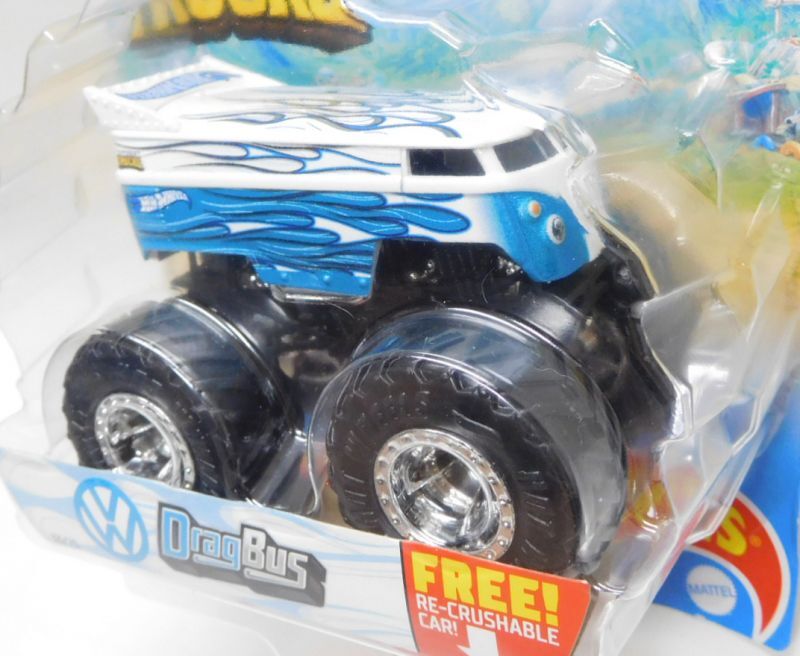 画像: 2021 HW MONSTER TRUCKS! 【VW DRAG BUS】 WHITE-AQUA (includes RE-CRUSHABLE CAR)(予約不可）