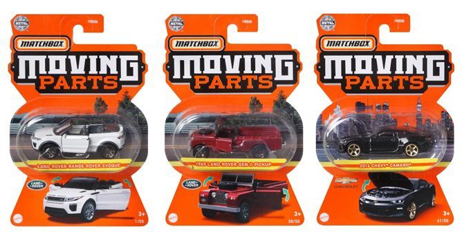 画像: 【2022 MATCHBOX MOVING PARTS　"A"アソート 8個入り】ランドローバー レンジローバー イヴォーク/2016 ラム アンビュランス/1965 フォルクスワーゲン タイプ3 ファストバック/1965 ランドローバー ジェンII ピックアップ/2016 シェビー カマロ