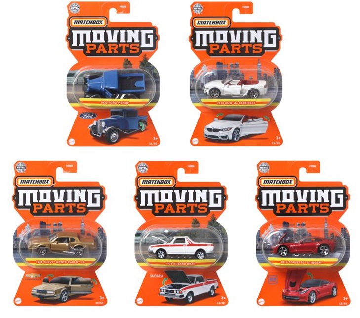 仮予約】PRE-ORDER - 【2022 MATCHBOX MOVING PARTS Bアソート 8個入り】1978 スバル ブラット(x2)/1988  シェビー モンテカルロ LS(x2)/2016 コルベット スティングレイ(x2)/2020 BMW M4 カブリオレ/1932 フォード  ピックアップ(2022年4月下旬〜5月初旬入荷予定 ...