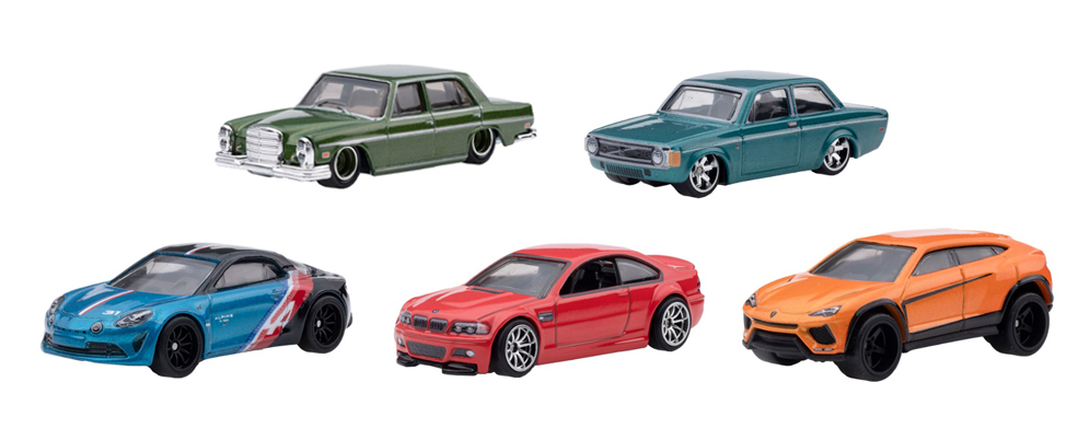 画像: 【仮予約】PRE-ORDER - 2022 HW CAR CULTURE  【Pアソート "アウト・ストラッセ " 5種セット】'72 MERCEDES-BENZ 280 SEL 4.5/'73 VOLVO 142 GL/ALPINE A110/BMW M3/LAMBORGHINI URUS(12月中旬入荷予定)