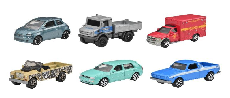 画像: 【仮予約】PRE-ORDER - 【2023 MATCHBOX MOVING PARTS　"E"アソート 8個入り】2021 フィアット 500E/メルセデス・ベンツ ウニモグ U5023/2019 ラム アンビュランス/1965 ランドローバー ジェンII ピックアップ/1995 フォルクスワーゲン ゴルフ MK/1978 スバル ブラット(7月下旬入荷予定）