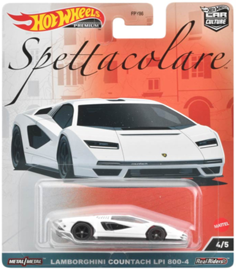 画像:  2023 HW CAR CULTURE "スペッタコラーレ" 【LAMBORGHINI COUNTACH LPI 800-4】WHITE/RR (7月下旬入荷予定)