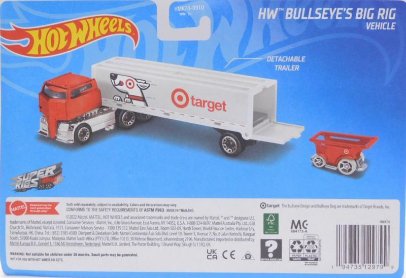 画像: 2022 SUPER RIG "TARGET EXCLUSIVE"【HW BULLSEYE'S BIG RIG】RED-WHITE/O5-BLOR