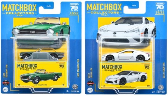 2023 MATCHBOX COLLECTORS【Uアソート 8個入り】'1966 トライアンフ TR6/2012 レクサス LFA/フォルクスワーゲン  T2 バス/1988 シェビー モンテカルロ LS/16 シェビー カマロ - attictoyz （アティックトイズ）