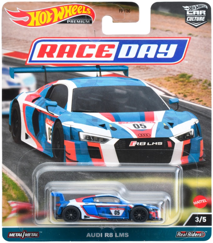 画像: 2023 HW CAR CULTURE "レース・デー" 【AUDI R8 LMS】BLUE/RR