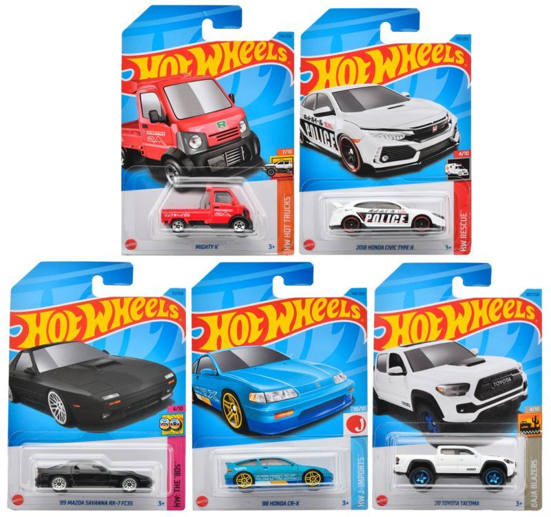 【仮予約】PRE-ORDER - 【 HOT WHEELS ベーシック 日本車5種セット(国内流通版/裏面日本語)】(12月初旬入荷予定）