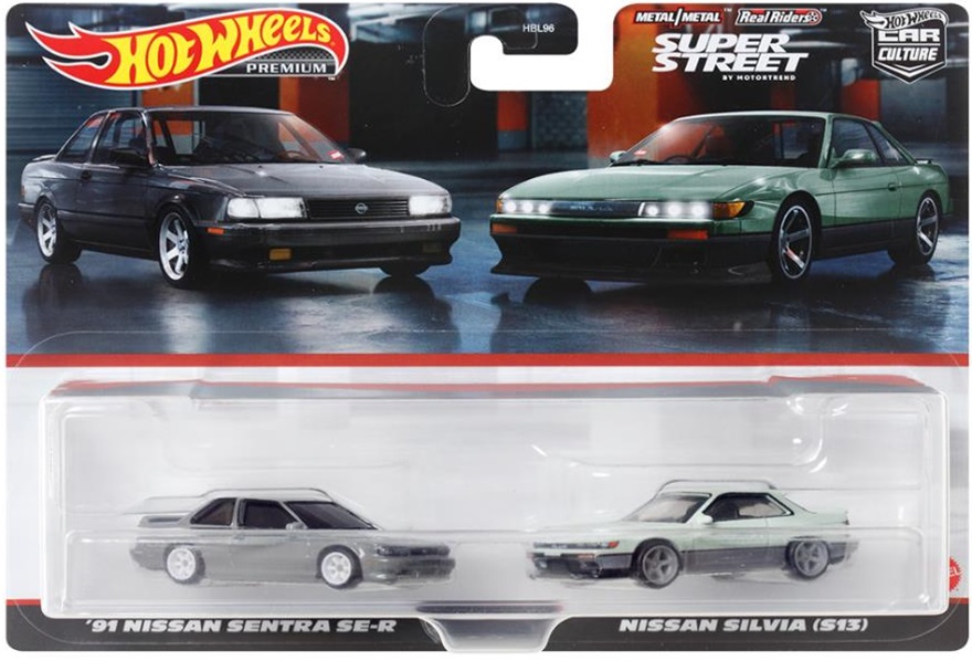 画像: 2024 HW CAR CULTURE "PREMIUM 2PACK" 【 '91 日産セントラ SE-R / 日産 シルビア (S13)】GRAY-PALE GREEN/RR